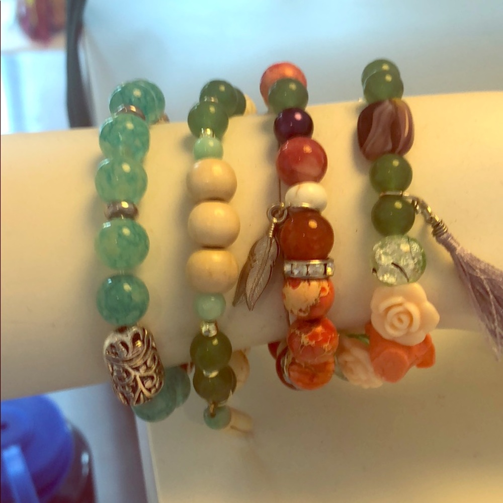 Boho bracelet stack of 4